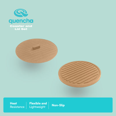 Quencha Silicone Coaster and Lid Set