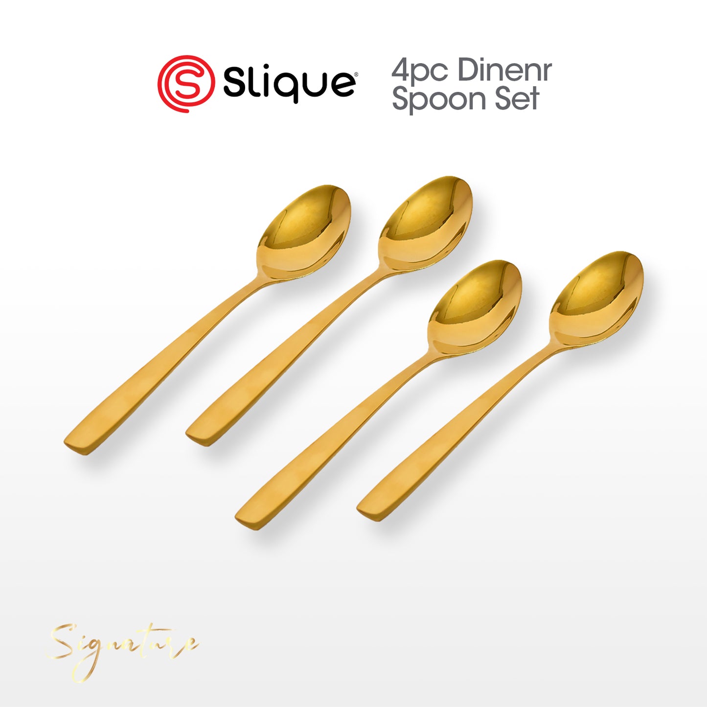 SLIQUE Cutlery Set Stainless Steel Spoon | Fork | Tea Spoon | Knife | Ice Server | Ladle | Serving Spoon & Fork | Salad & Cake Server | Cake Fork | Ice Server