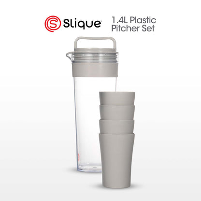 SLIQUE Premium Pitcher Set 1400ml with 4cups (Grey)