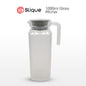 SLIQUE Premium Glass Pitcher w/ Grey Lid 1800 ml, Diamond Collection