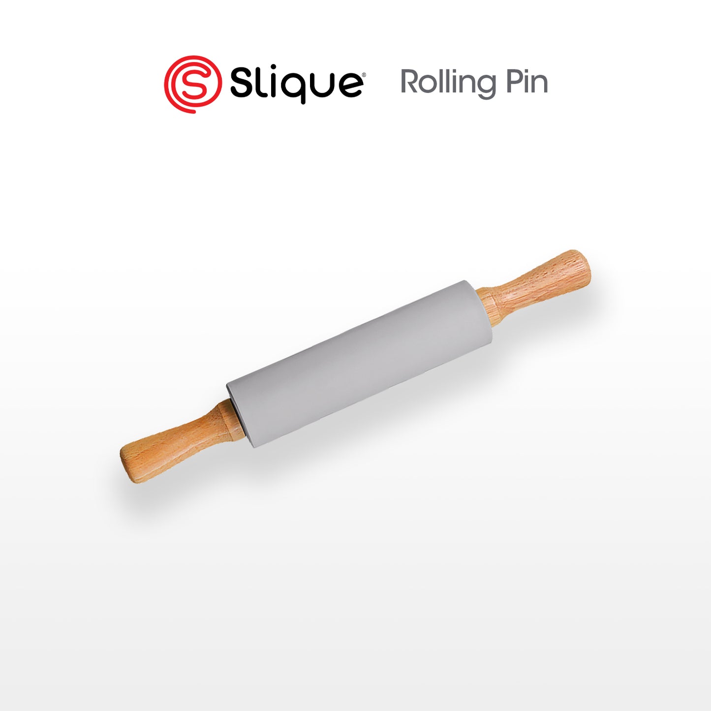 SLIQUE Premium Wood + Silicone Rolling Pin