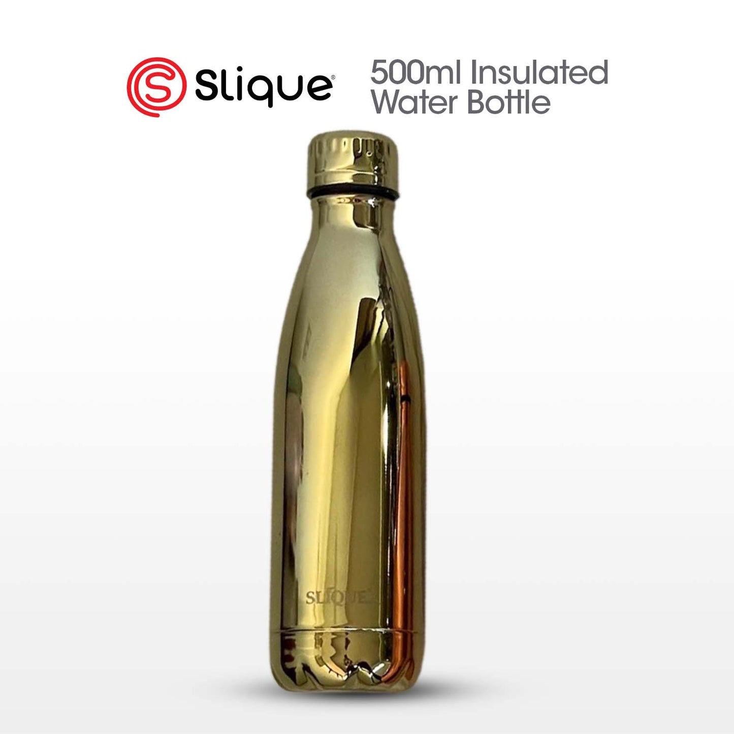 SLIQUE Stainless Steel UV Finish Insulated Water Bottle 500ml (Gold)