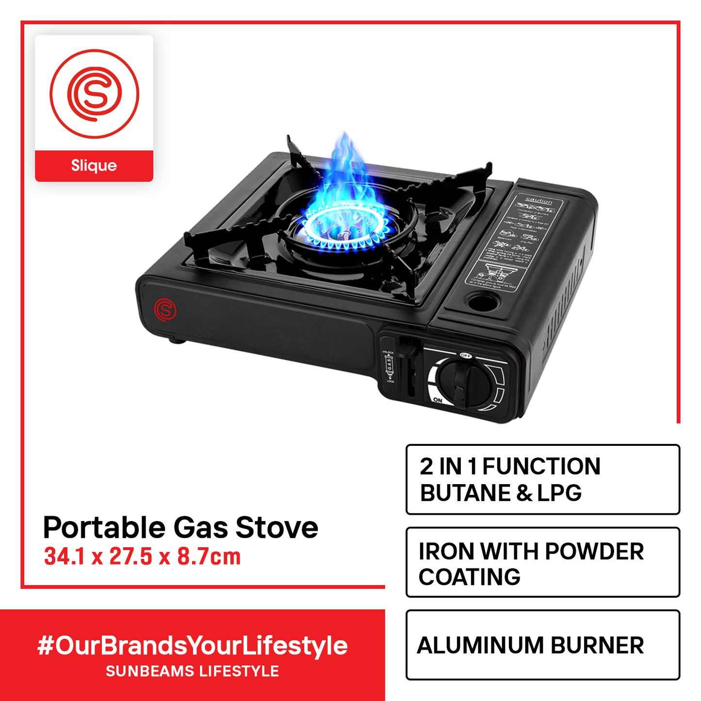 SLIQUE Butane Portable Gas Stove