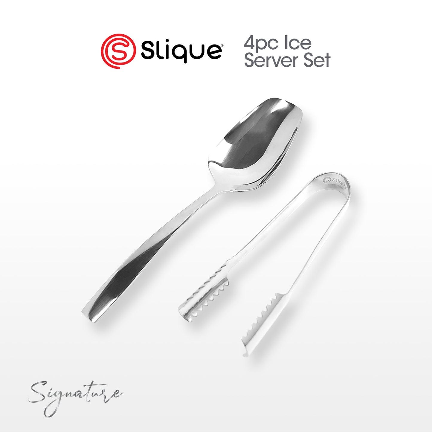 SLIQUE Cutlery Set Stainless Steel Spoon | Fork | Tea Spoon | Knife | Ice Server | Ladle | Serving Spoon & Fork | Salad & Cake Server | Cake Fork | Ice Server