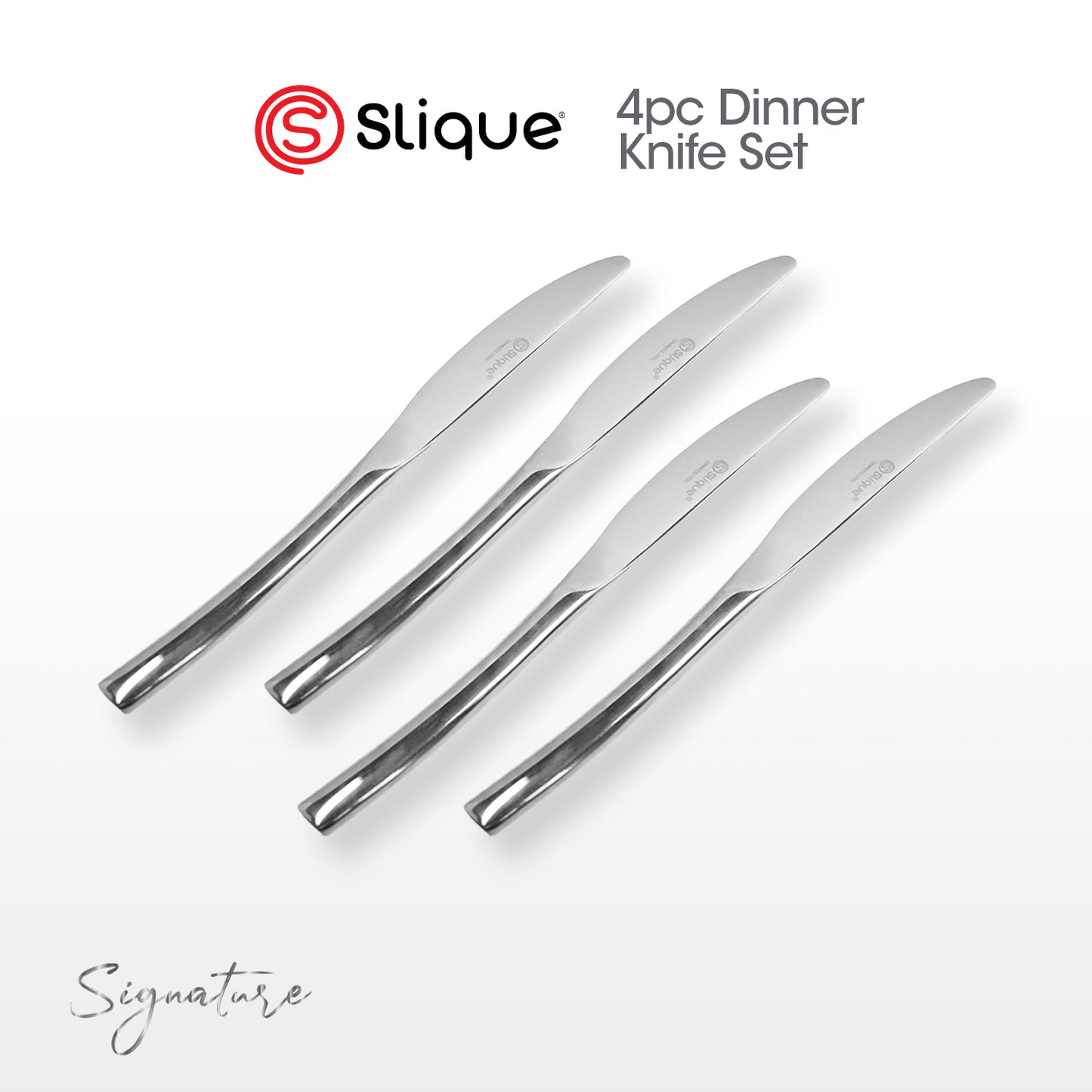 SLIQUE Cutlery Set Stainless Steel Spoon | Fork | Tea Spoon | Knife | Ice Server | Ladle | Serving Spoon & Fork | Salad & Cake Server | Cake Fork | Ice Server