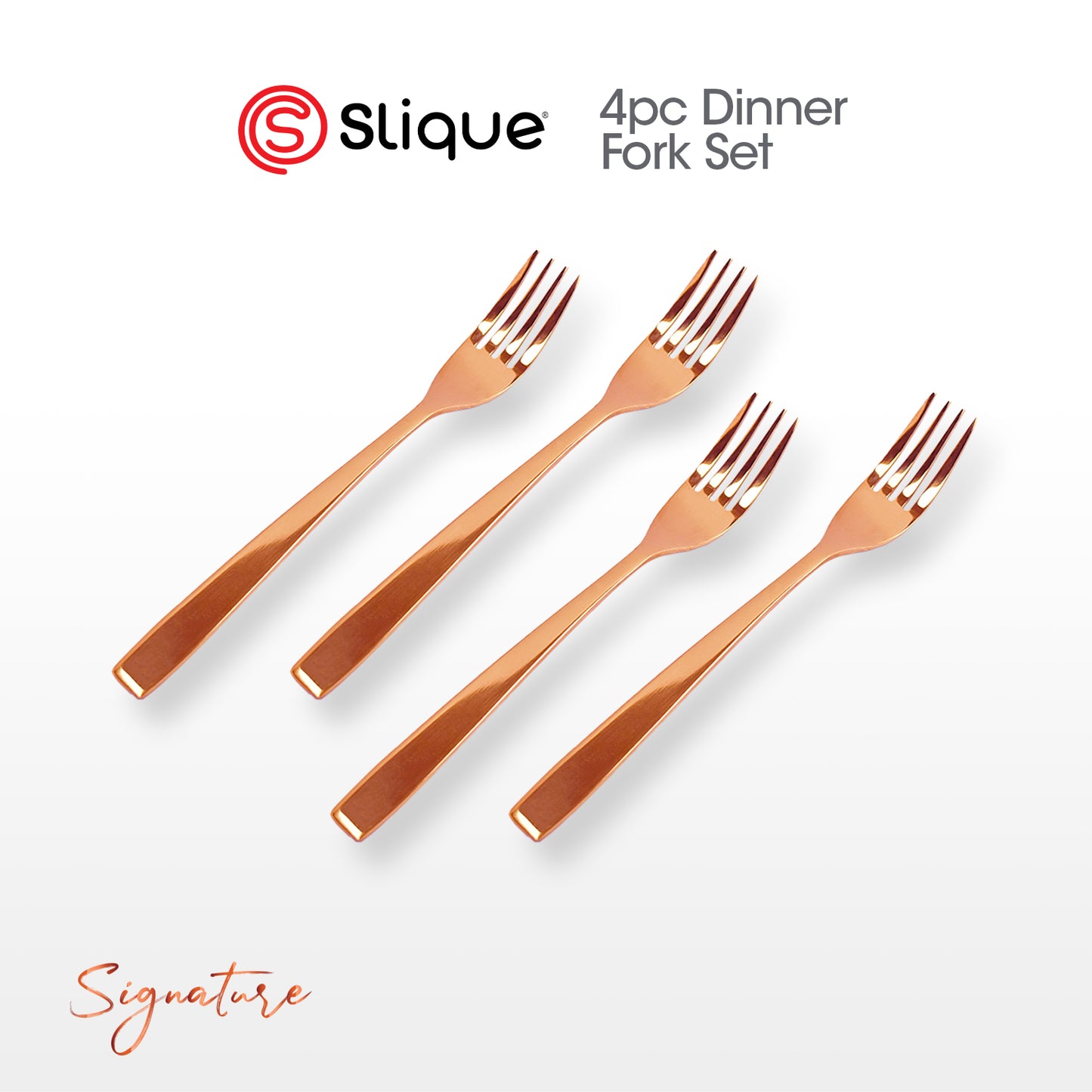 SLIQUE Cutlery Set Stainless Steel Spoon | Fork | Tea Spoon | Knife | Ice Server | Ladle | Serving Spoon & Fork | Salad & Cake Server | Cake Fork | Ice Server