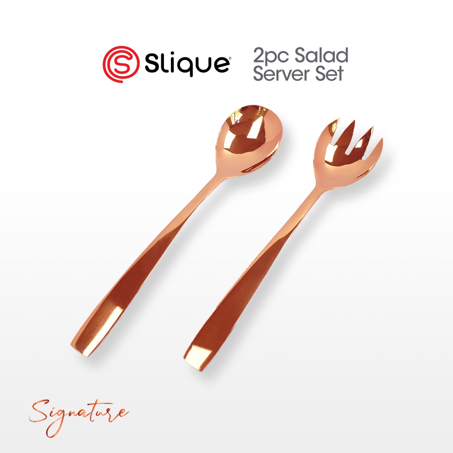 SLIQUE Cutlery Set Stainless Steel Spoon | Fork | Tea Spoon | Knife | Ice Server | Ladle | Serving Spoon & Fork | Salad & Cake Server | Cake Fork | Ice Server