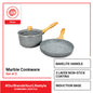 SLIQUE Marble Cookware Premium Multi Layer Non-Stick Marble Coating Set of 3