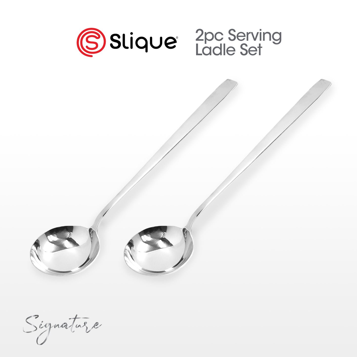 SLIQUE Cutlery Set Stainless Steel Spoon | Fork | Tea Spoon | Knife | Ice Server | Ladle | Serving Spoon & Fork | Salad & Cake Server | Cake Fork | Ice Server