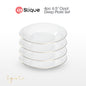 Signature by SLIQUE Opal Dinnerware sets | dinner plate | dessert plate | deep plate | dinner bowl - Extra Strong | Chip resistant | Outsanding whiteness