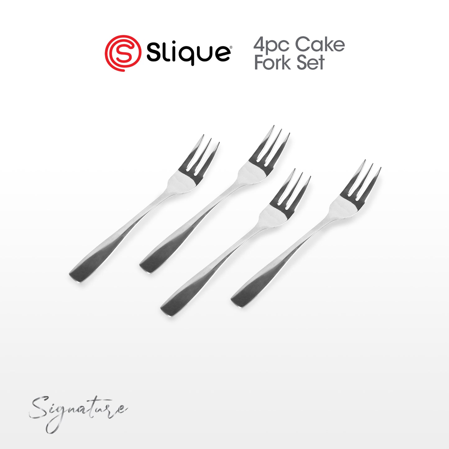 SLIQUE Cutlery Set Stainless Steel Spoon | Fork | Tea Spoon | Knife | Ice Server | Ladle | Serving Spoon & Fork | Salad & Cake Server | Cake Fork | Ice Server