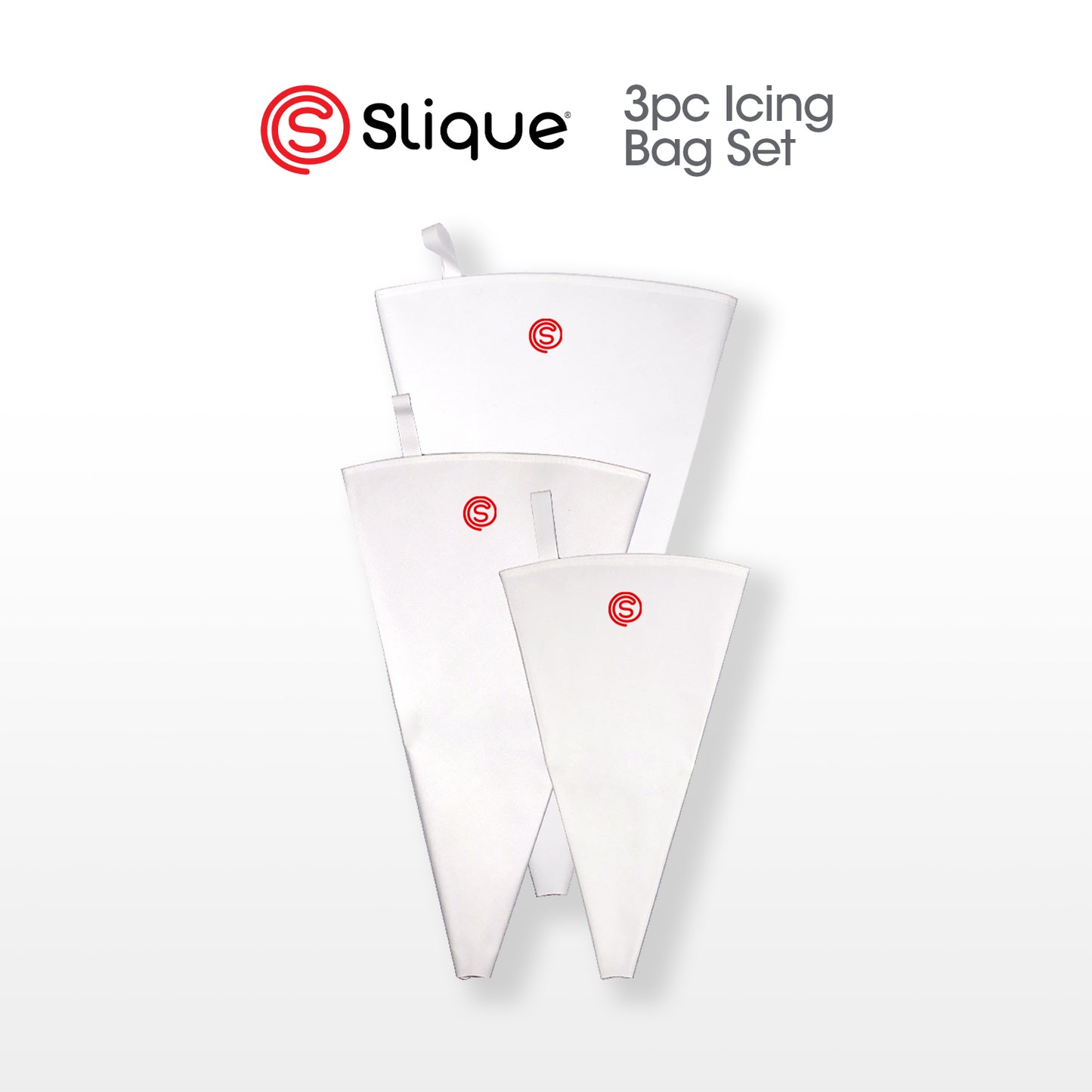 SLIQUE Premium Cloth + EVA Coated Reusable Icing Bag Set of 3