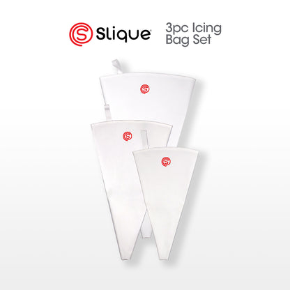 SLIQUE Premium Cloth + EVA Coated Reusable Icing Bag Set of 3