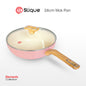 Slique Wok Stainless Steel Multi Layer Non-Stick Ceramic Coating [24cm]