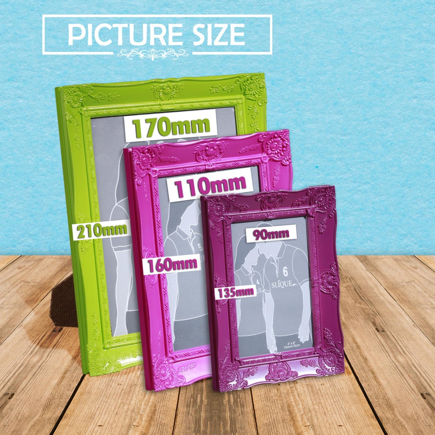 SLIQUE Premium  Picture Frame 4x6 inches Photo Display Picture Holder