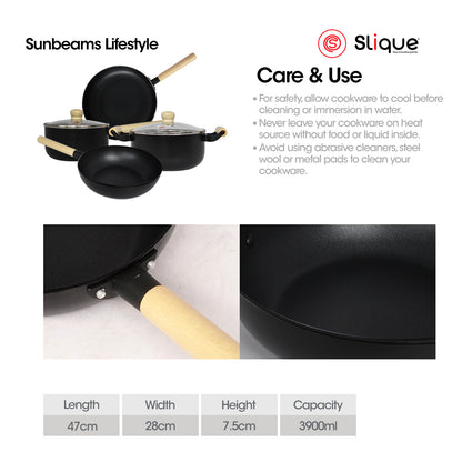 SLIQUE Premium Wok Pan 24cm/28cm Minimal Collection