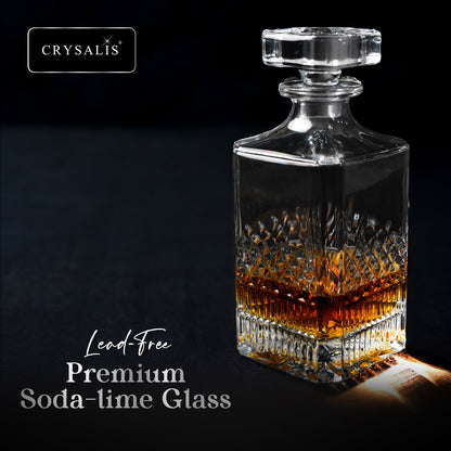 CRYSALIS Royalty Crystal Clear Glass Decanter 750ml