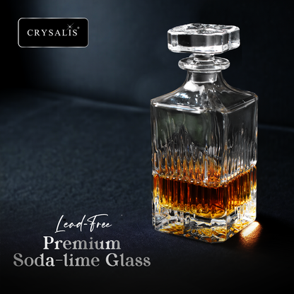 CRYSALIS Royalty Crystal Clear Glass Decanter 750ml