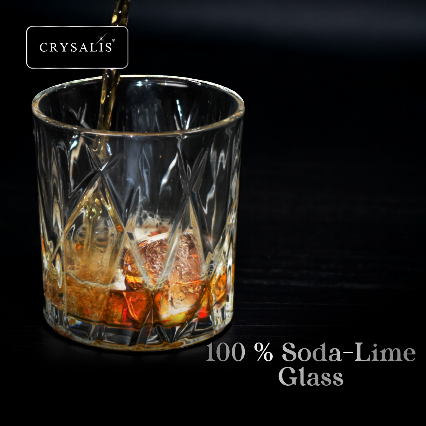 CRYSALIS Royalty Rock Glass 4pcs Set