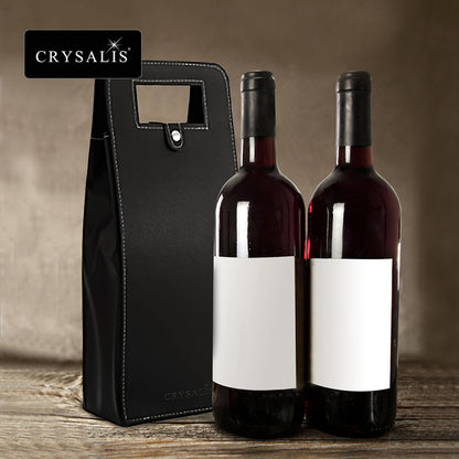 CRYSALIS Premium Wine Bag with Handle for 2 Bottle