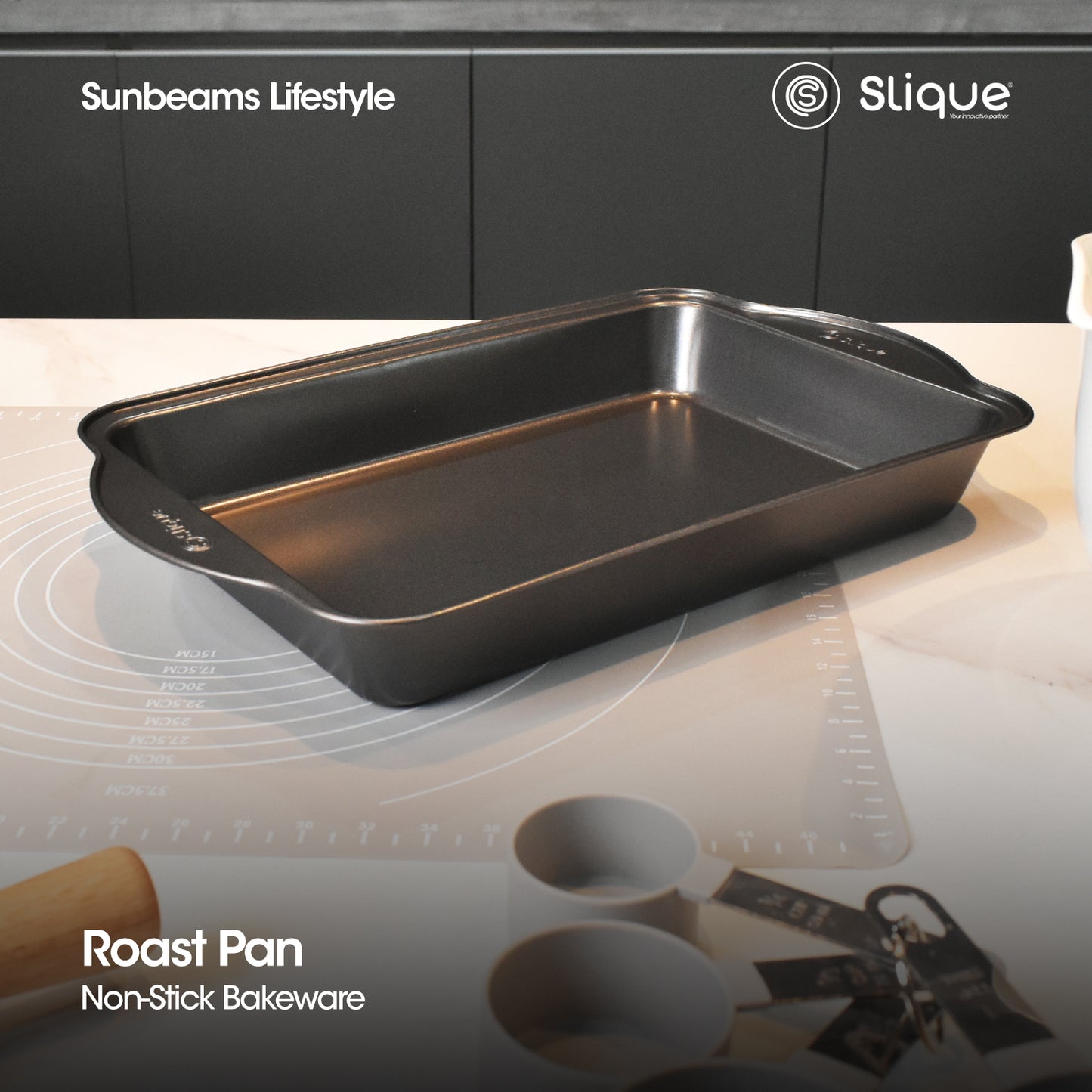 SLIQUE Premium Non-Stick Pie Pan Oven Safe