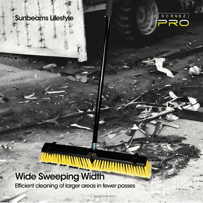 SCRUBZ Pro Bulldozer Yard Broom 24 inch Floor Brush