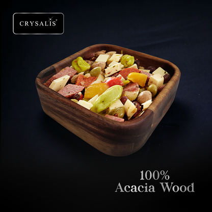 CRYSALIS PREMIUM Small Deep Bowl Acacia Wood