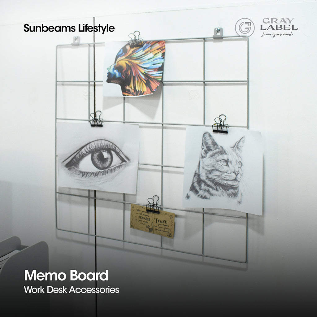 GRAY LABEL Premium Memo Board Iron Wire