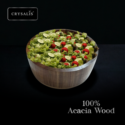 CRYSALIS PREMIUM Salad Bowl Rice Dessert Bowl Acacia Wood