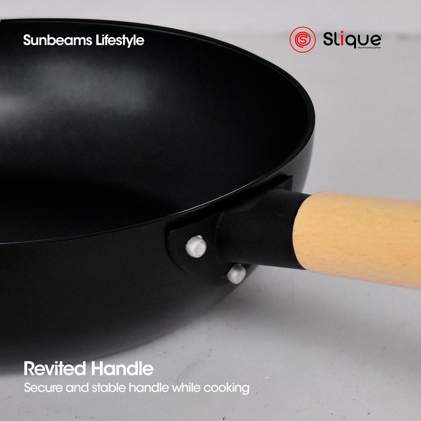 SLIQUE Premium Wok Pan 24cm/28cm Minimal Collection