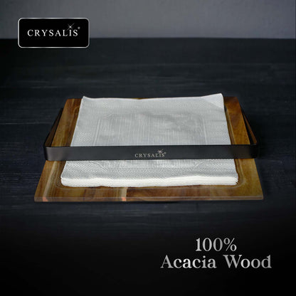 CRYSALIS PREMIUM Paper Napkin Napkin Holder - Acacia Wood