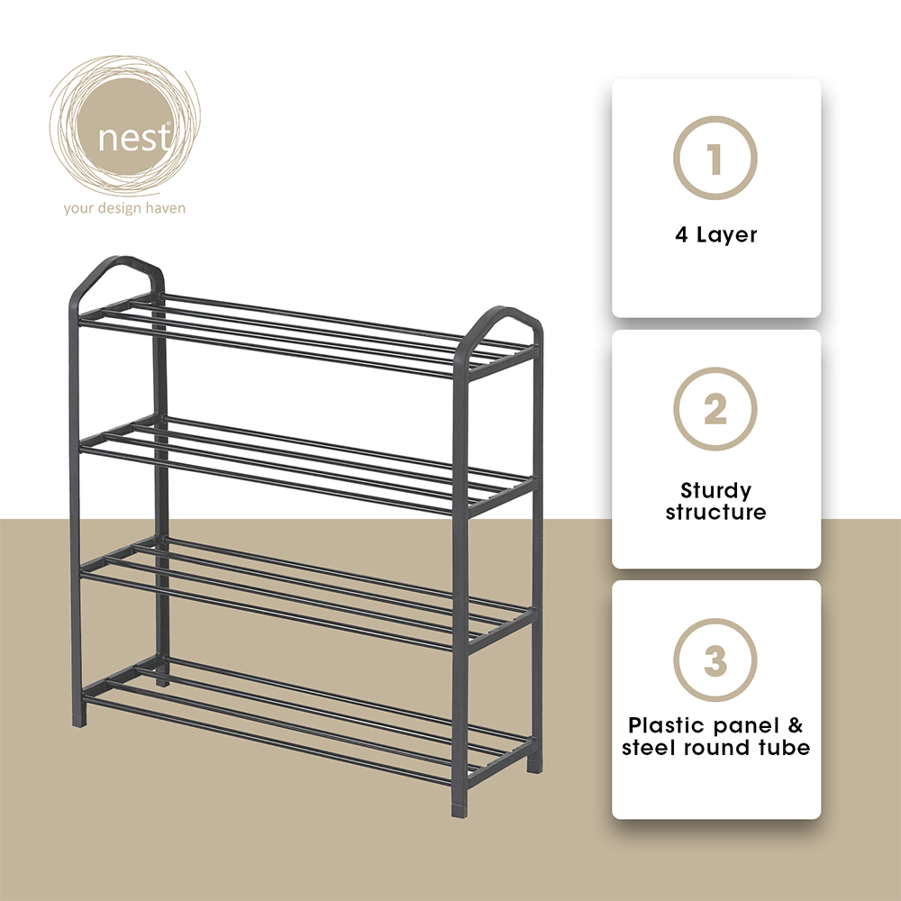 NEST DESIGN LAB Premium 4L Shoe Rack