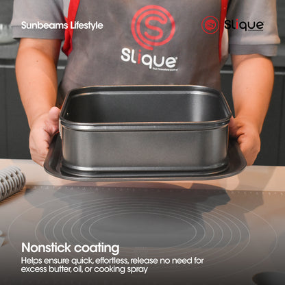 SLIQUE Premium Non-Stick Square Spring Form Pan Oven Safe 23.5x23.5x8cm