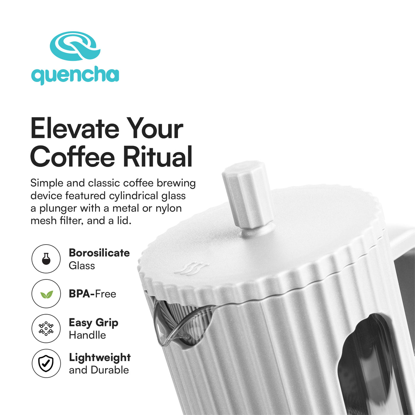 Quencha 350ml French Coffee Press