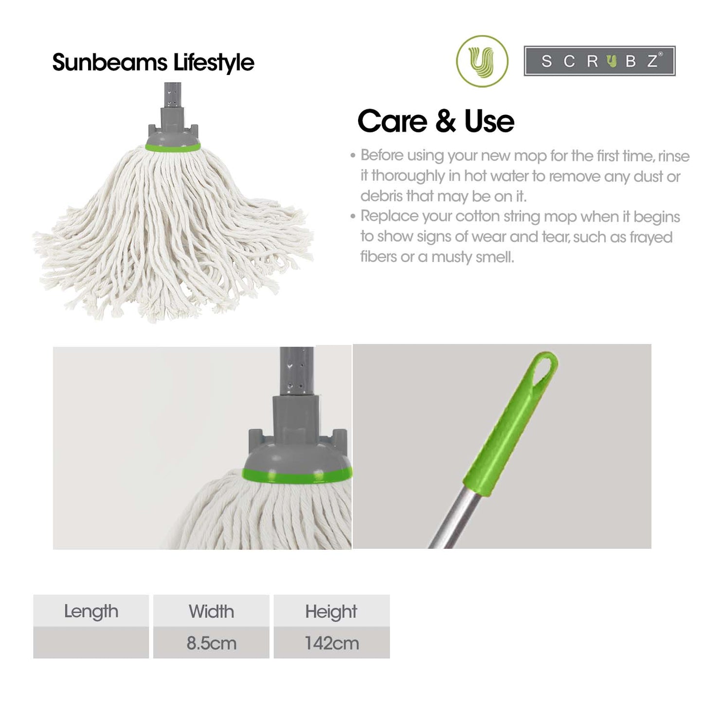 SCRUBZ Premium Cotton String Mop