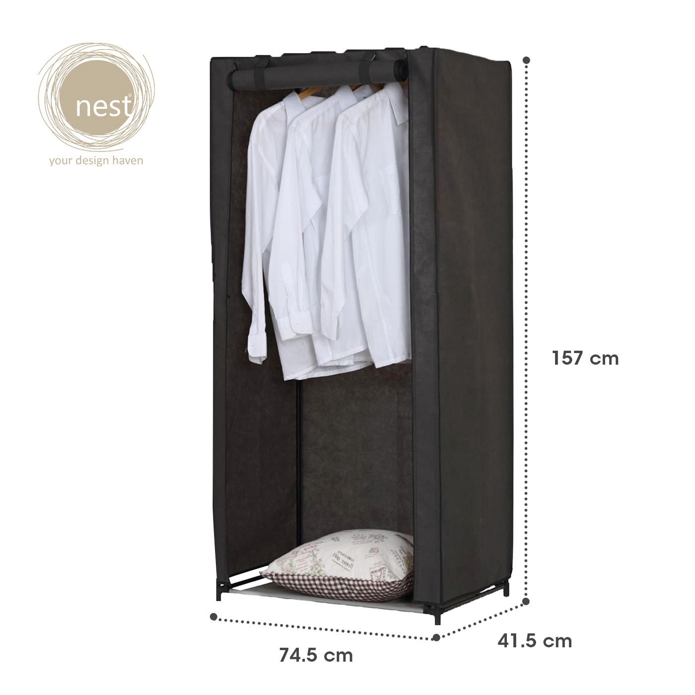 NEST DESIGN LAB Portable Wardrobe Clothes Storage