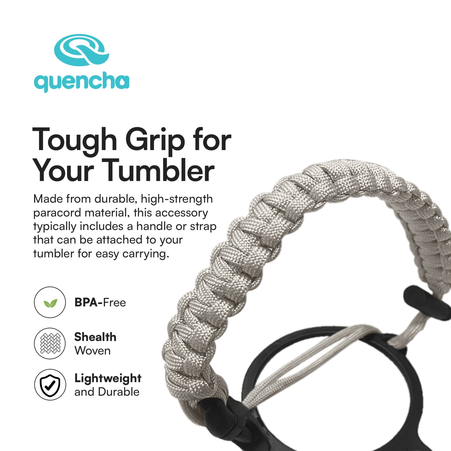 Quencha Paracord Handle for 18oz & 37oz Tumblers