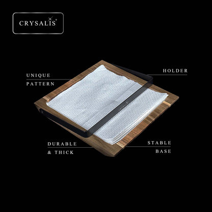 CRYSALIS PREMIUM Paper Napkin Napkin Holder - Acacia Wood