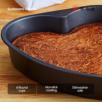 SLIQUE Premium Non-Stick Heart Shape Pan Oven Safe 27.5x26.5x4.5cm