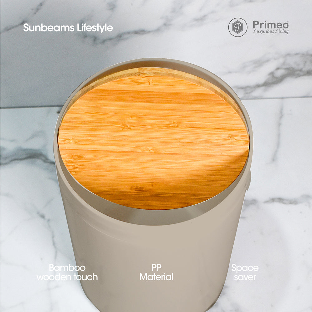 PRIMEO Premium Bamboo Waste Bin