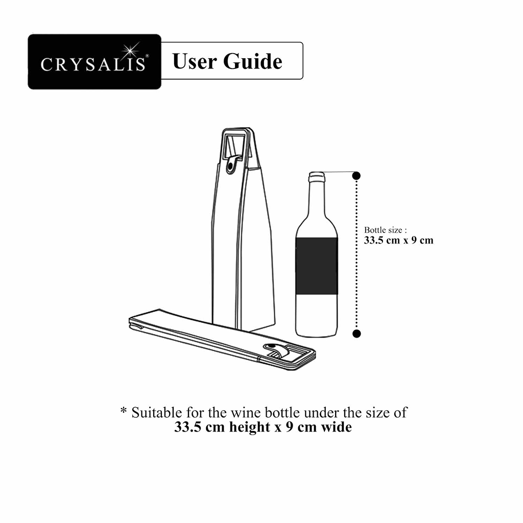 CRYSALIS Premium Wine Bag with Handle for 1 Bottle