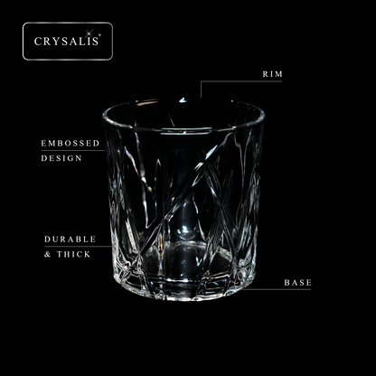 CRYSALIS Royalty Rock Glass 4pcs Set