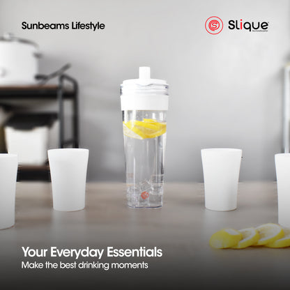 SLIQUE Premium Pitcher Set 1400ml with 4cups (White)