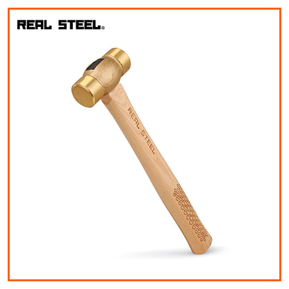 REALSTEEL Non-Sparking Hammer Hickory Brass 20oz