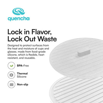 Quencha Silicone Coaster and Lid Set