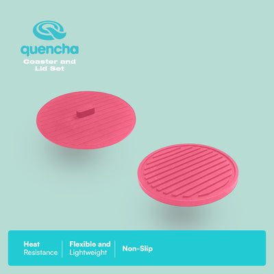 Quencha Silicone Coaster and Lid Set