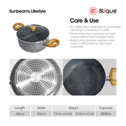 SLIQUE Premium Marble Dutch Oven 24cm