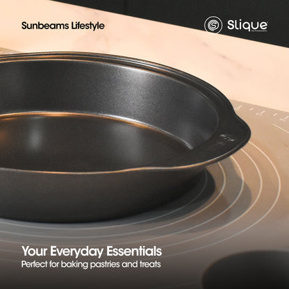 SLIQUE Premium Non-Stick Pie Pan Oven Safe