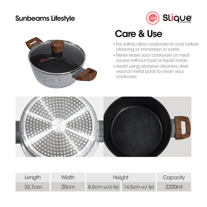 SLIQUE Premium Granite Dutch Oven 20cm/22cm