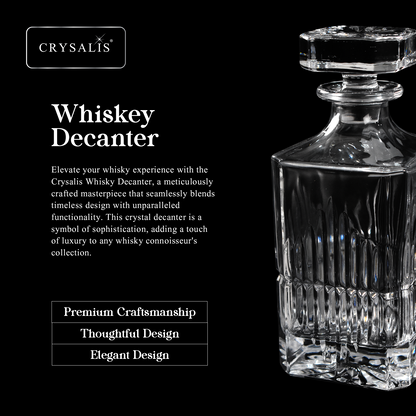 CRYSALIS Royalty Crystal Clear Glass Decanter 750ml